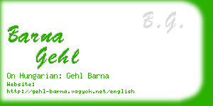 barna gehl business card